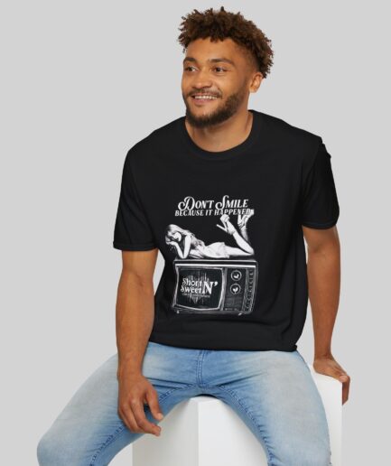 Don't Smile TV Graphic Unisex Softstyle T-Shirt - Sabrina Carpenter Merch