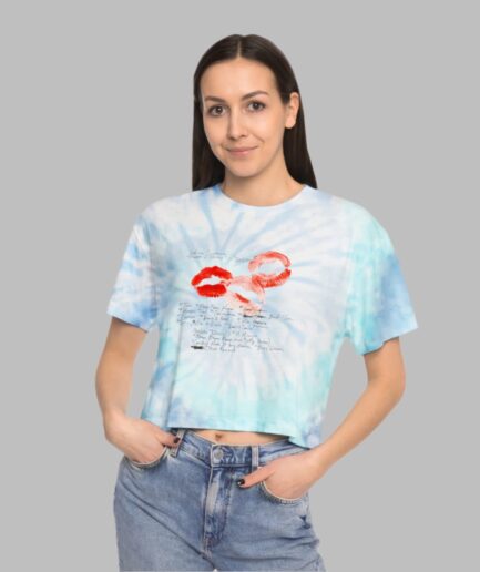 Sabrina Carpenter Merch Lyrics Tie-Dye Short n Sweet Crop T-Shirt